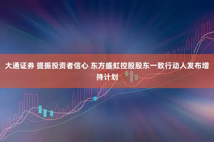 大通证券 提振投资者信心 东方盛虹控股股东一致行动人发布增持计划